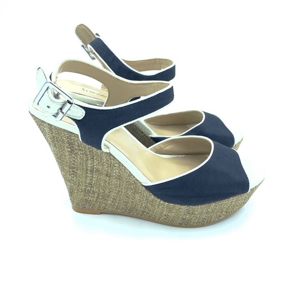 Francesca’s Navy & Blue Wedge Sandals